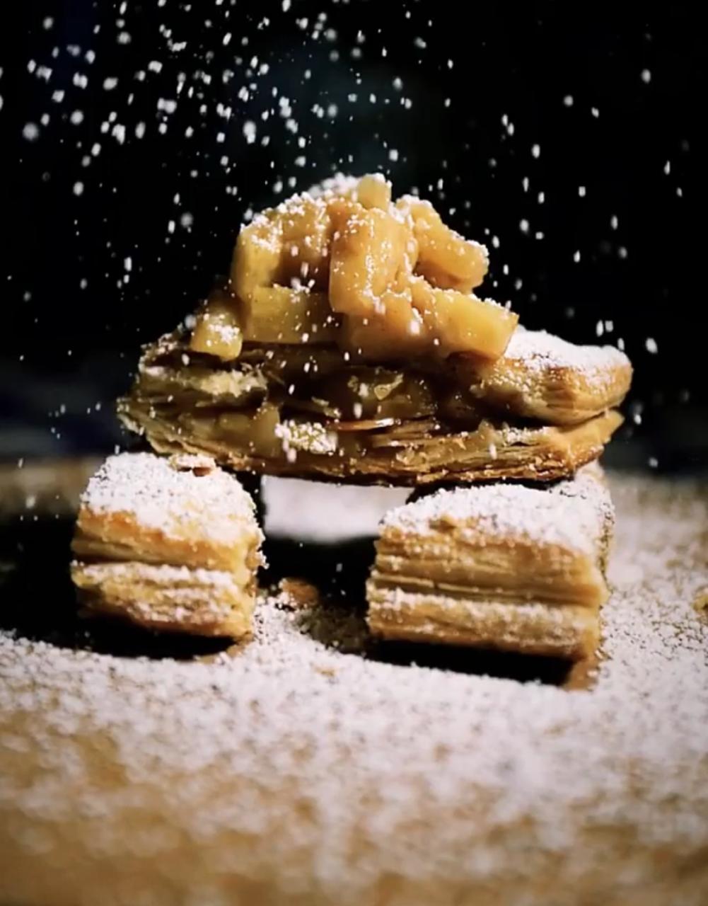 Strudel de manzana al grill