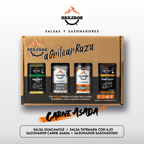 Paquete Carne Asada <br>(Sazonadores y Salsas)